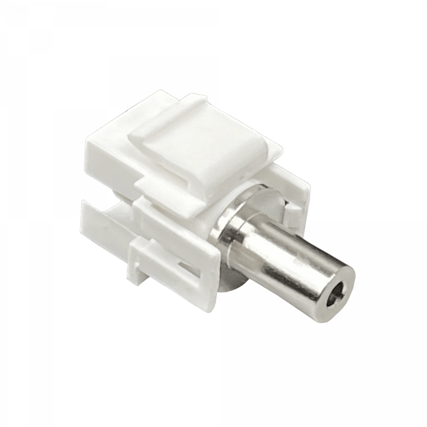 Conector Keystone 3.5mm Audio Hembra a Hembra, Blanco 2