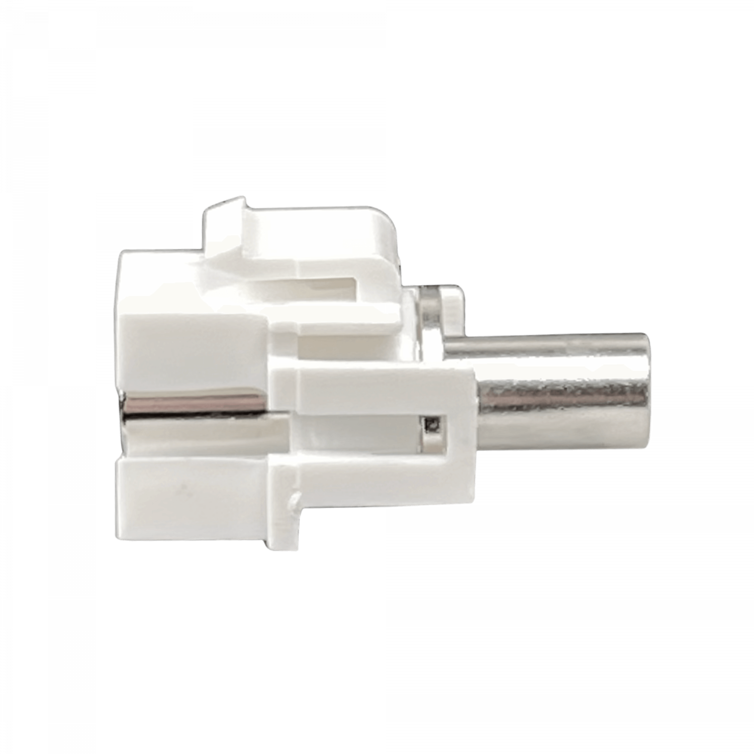 Conector Keystone 3.5mm Audio Hembra a Hembra, Blanco 3