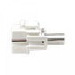 Conector Keystone 3.5mm Audio Hembra a Hembra, Blanco - Miniatura 3