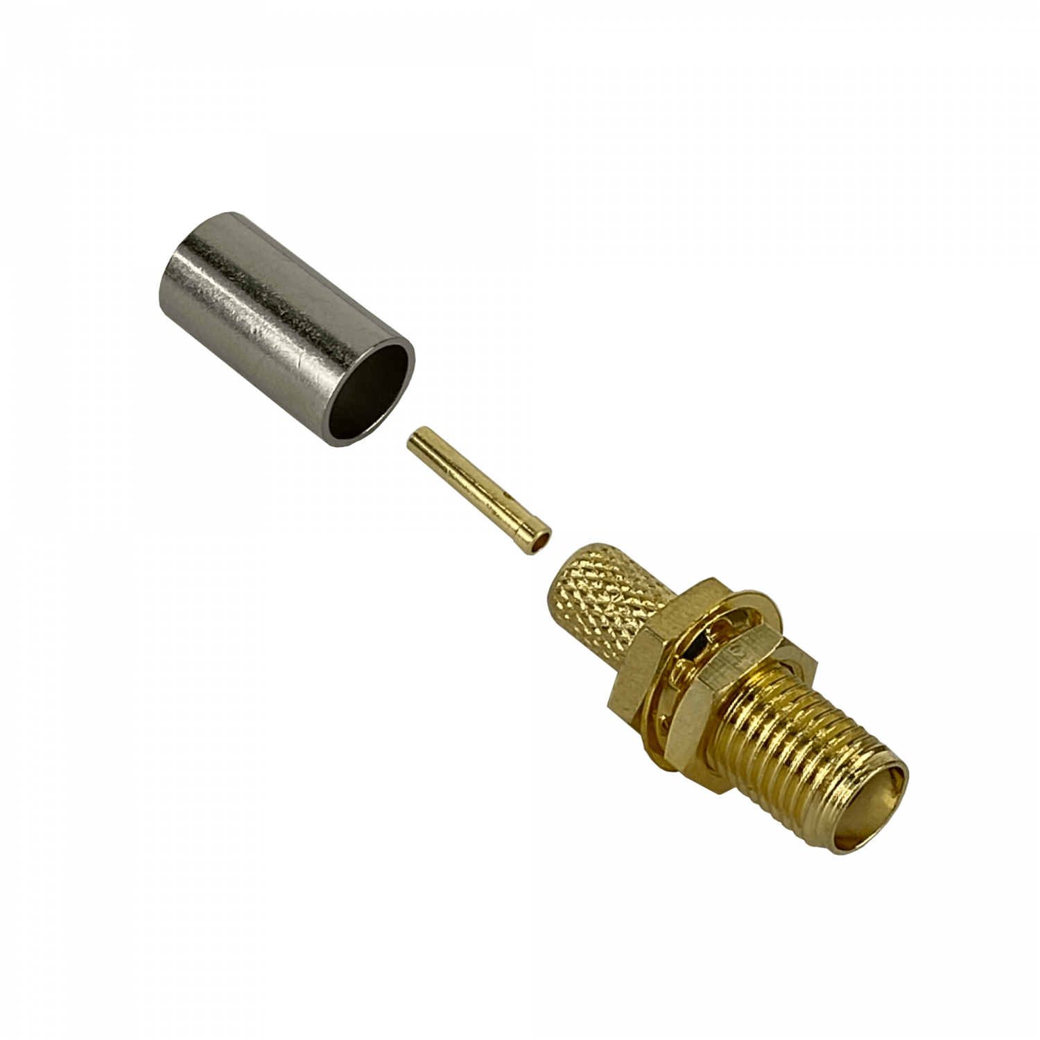 Conector coaxial SMA hembra crimpeable para cable LMR195 serie 195 2