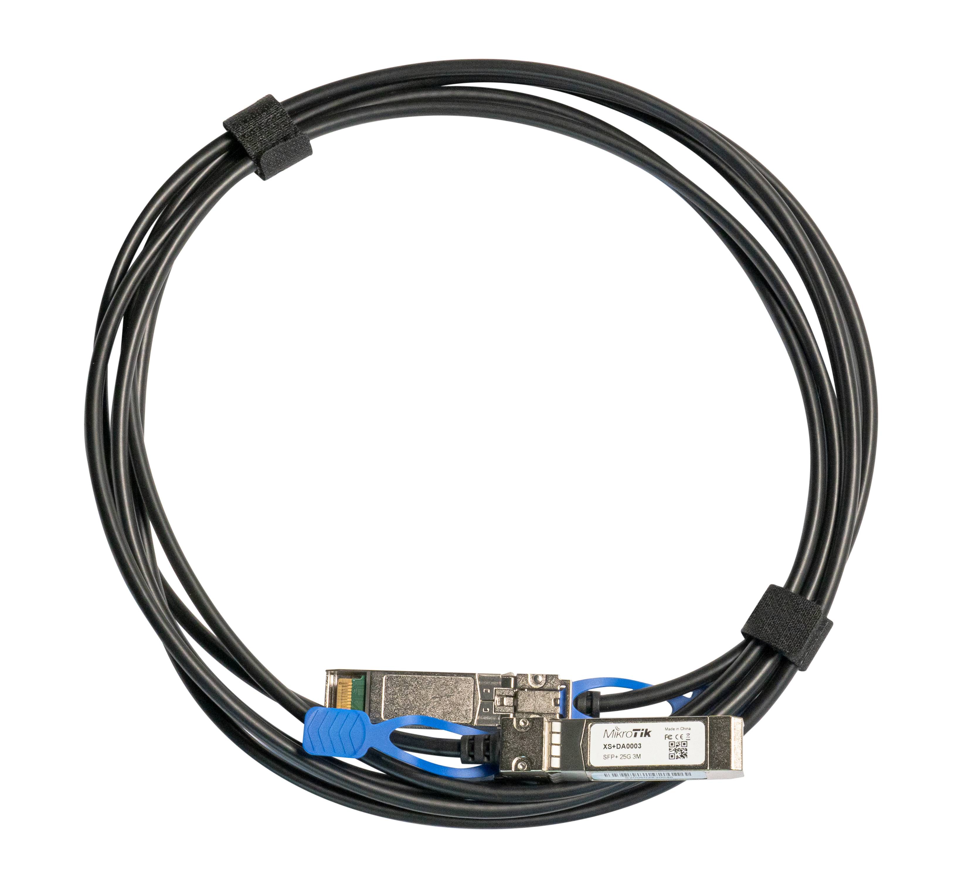 Cable Direct Attach MikroTik XS+DA0003, SFP 1G, SFP+ 10G, SFP28 25G, 3m, Alta Velocidad 3