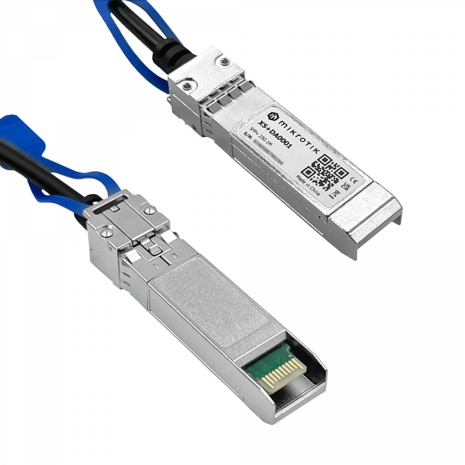 Cable Direct Attach MikroTik XS+DA0001, SFP 1G, SFP+ 10G, SFP28 25G, 1m, Alta Velocidad 3