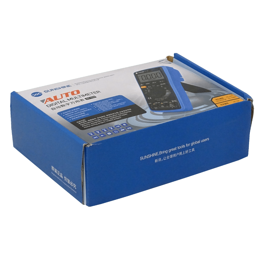 SUNSHINE Auto-Rango Multitester Digital req-9V 1000VDC 750VAC 10A Hz 5