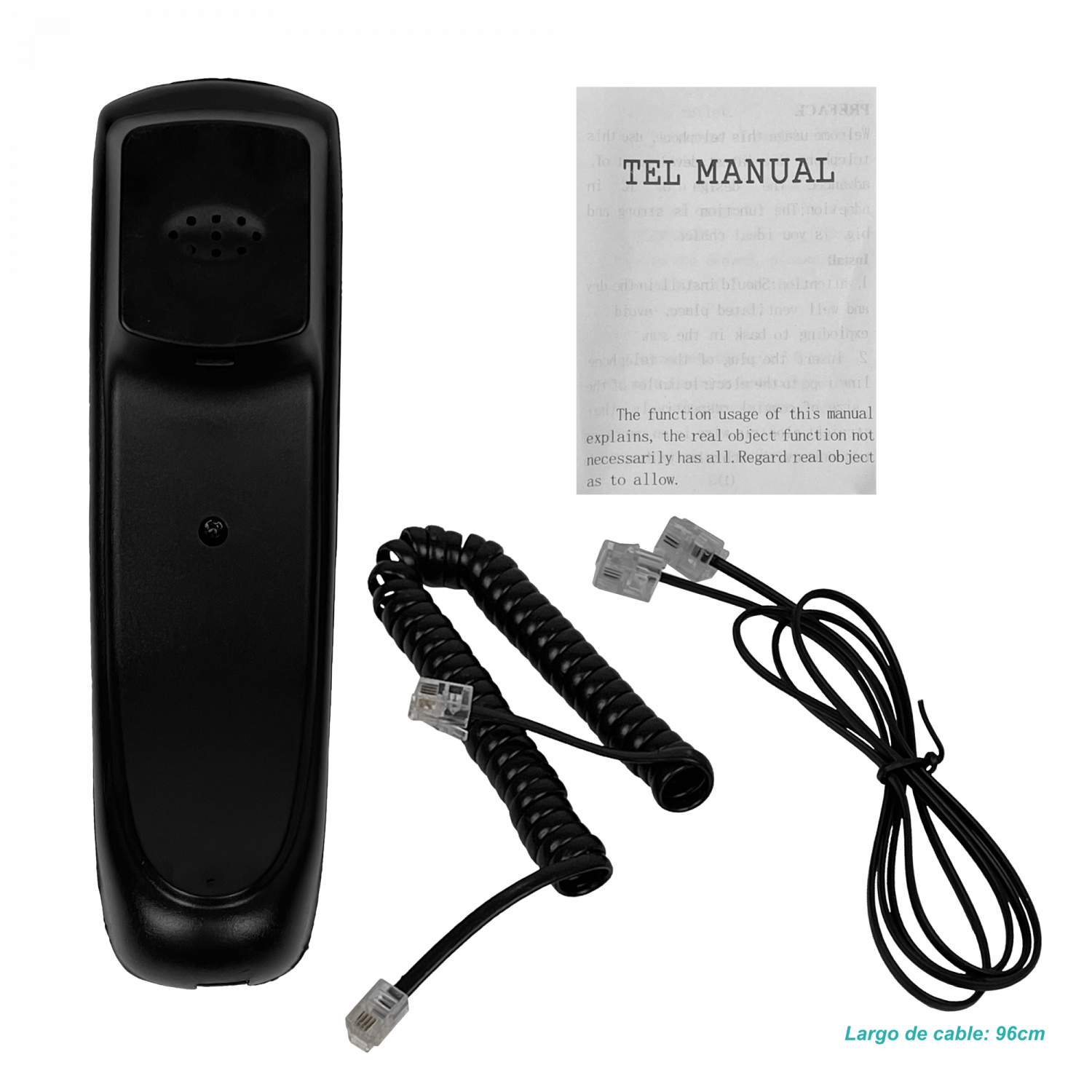 OHO Telefono Analogo Gondola Negro 1-RJ11-M/H 6
