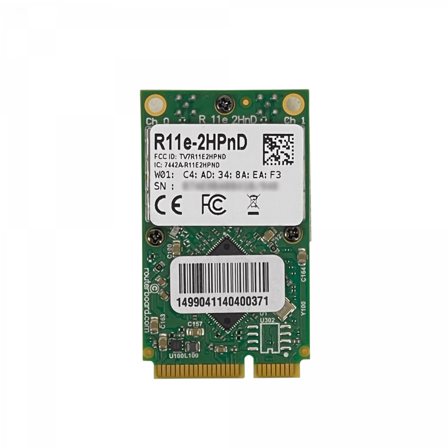 Tarjeta miniPCI-e MikroTik R11e-2HPnD - 2.4 GHz, Alta Potencia 2