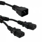 Cable de Poder 2-C13-Hembra-10A 1-C20-Macho-16A, 8+5cm Negro - Miniatura 1