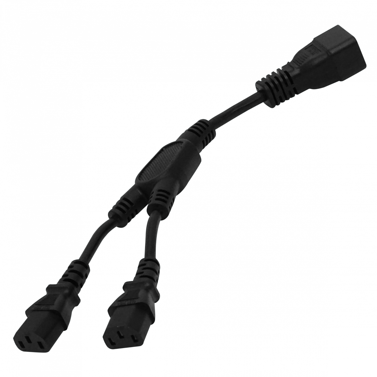 Cable de Poder 2-C13-Hembra-10A 1-C20-Macho-16A, 8+5cm Negro 3