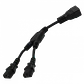 Cable de Poder 2-C13-Hembra-10A 1-C20-Macho-16A, 8+5cm Negro - Miniatura 3