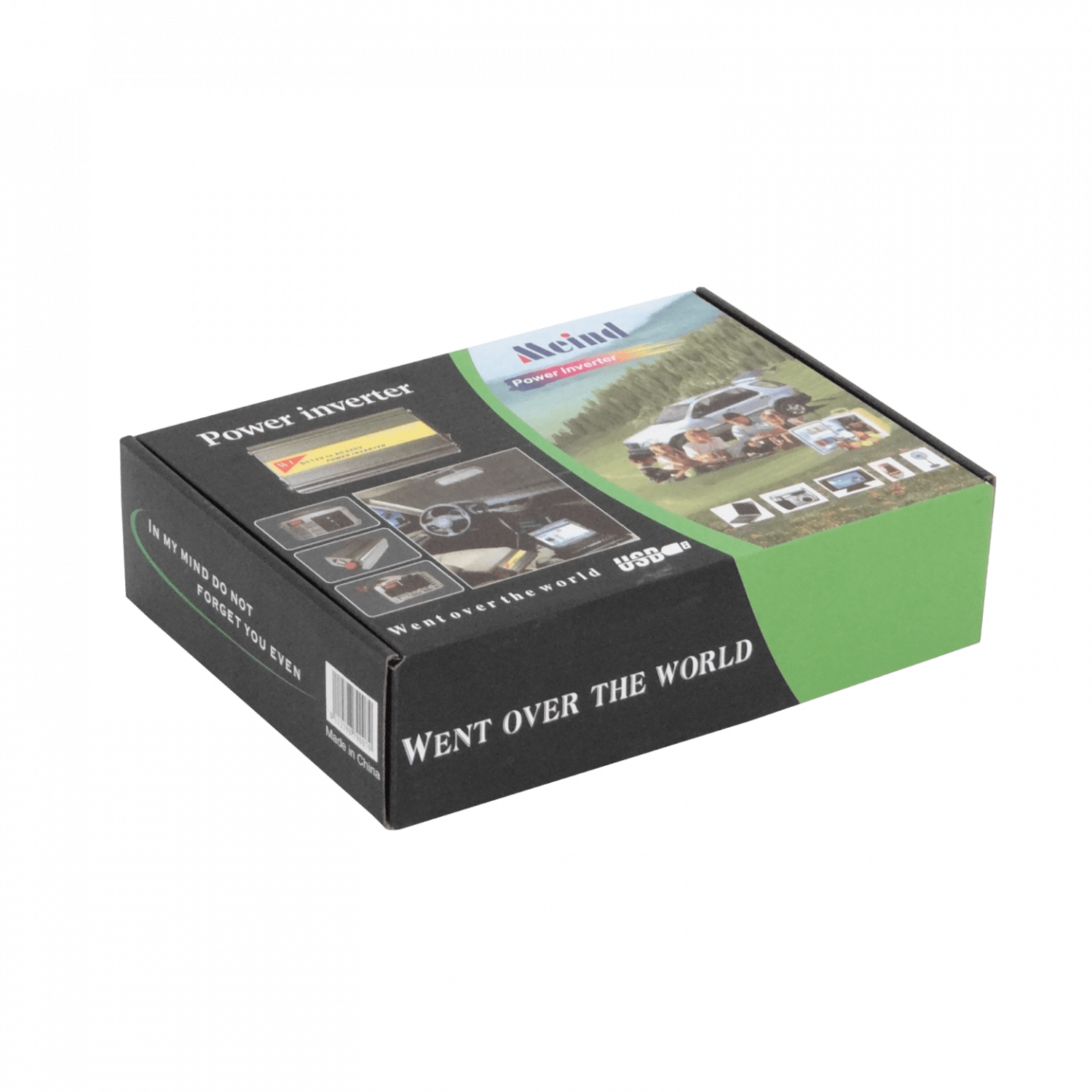 MEIND 300W Max-500W 12VDC-in 220VAC-out inversor c/Ventilador c/pinzas 3