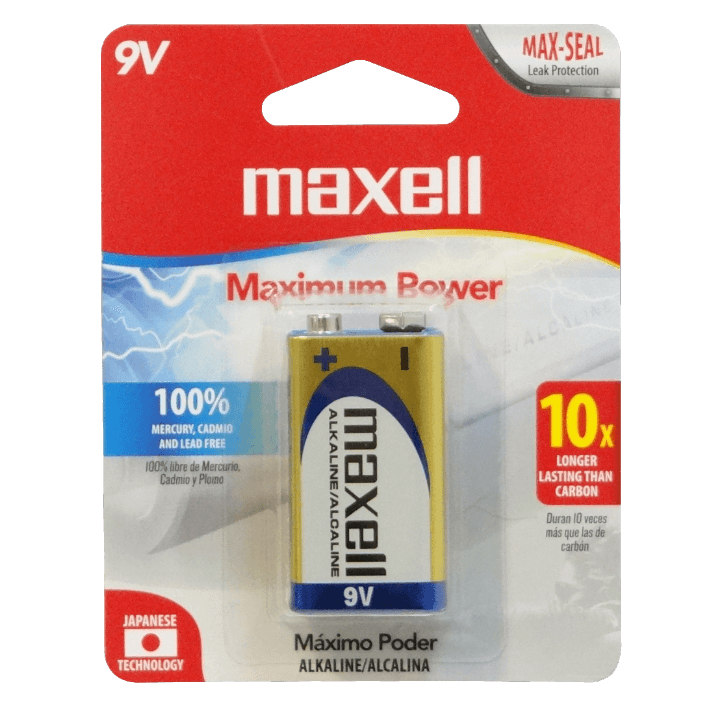MAXELL 9V Alcalina Bateria Pila Alkaline 6LF22B19V Blister 1