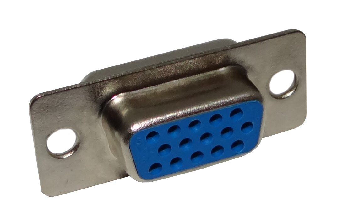 Conector VGA-H DB15 Hembra 15-Pin Soldable 31mm Requiere DB-CAP DE-15/H 1