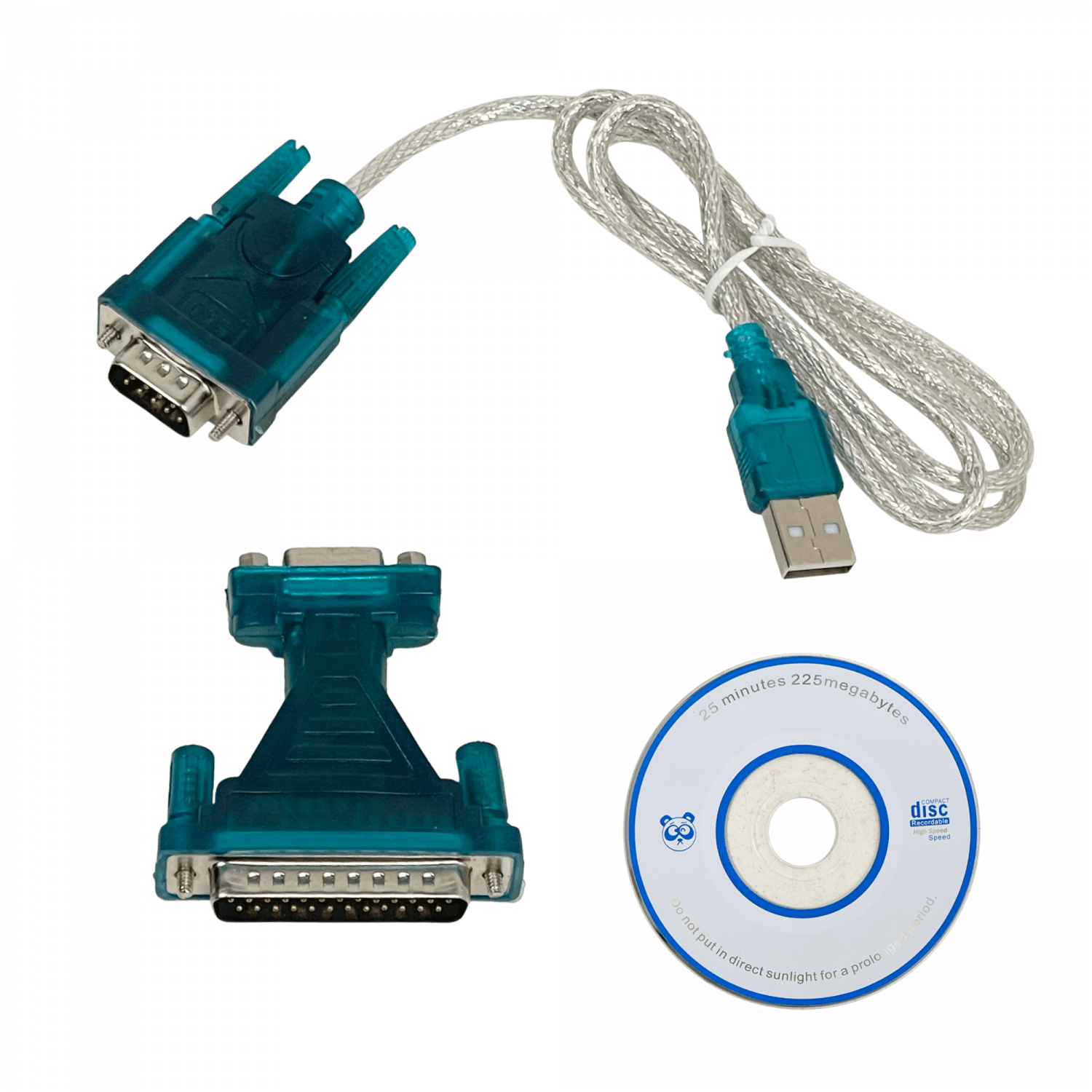 Adaptador USB a serial RS232 DB25 DB9 incluye cable y convertidor 2