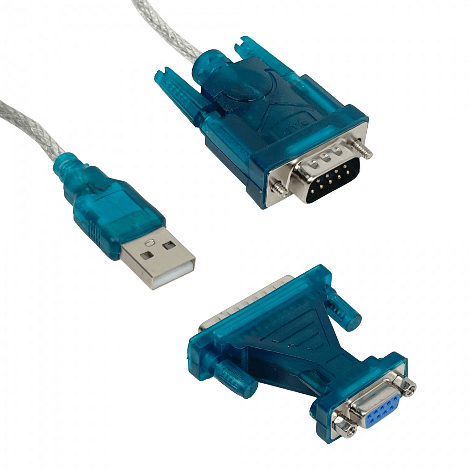 Adaptador USB a serial RS232 DB25 DB9 incluye cable y convertidor 4