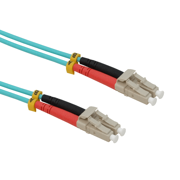 100mt LC-LC OM3 MultiModo MM Duplex Jumper Fibra 3.0mm 50/125um LSZH 3