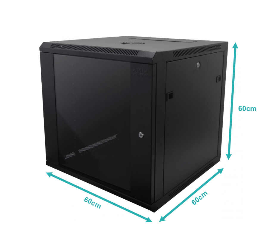 Gabinete Pared LINKMADE RK11-6L 11U Fondo 60cm Negro Rack 4