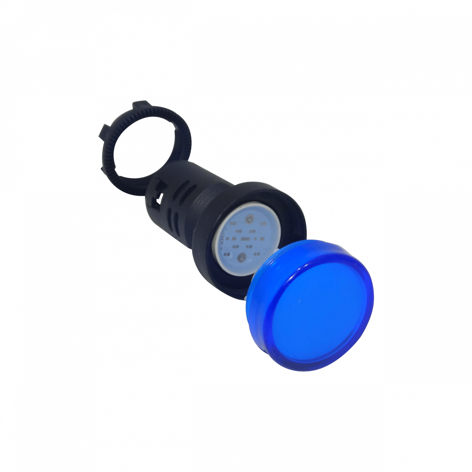 Azul Luz Piloto LED 220VAC 20mm-diametro 28mm-cabeza 51mm-altura 1