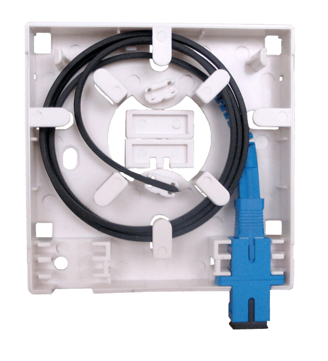 Caja de terminación fibra óptica BOX-2 para interior IP20 con 2 adaptadores SC/LC 1