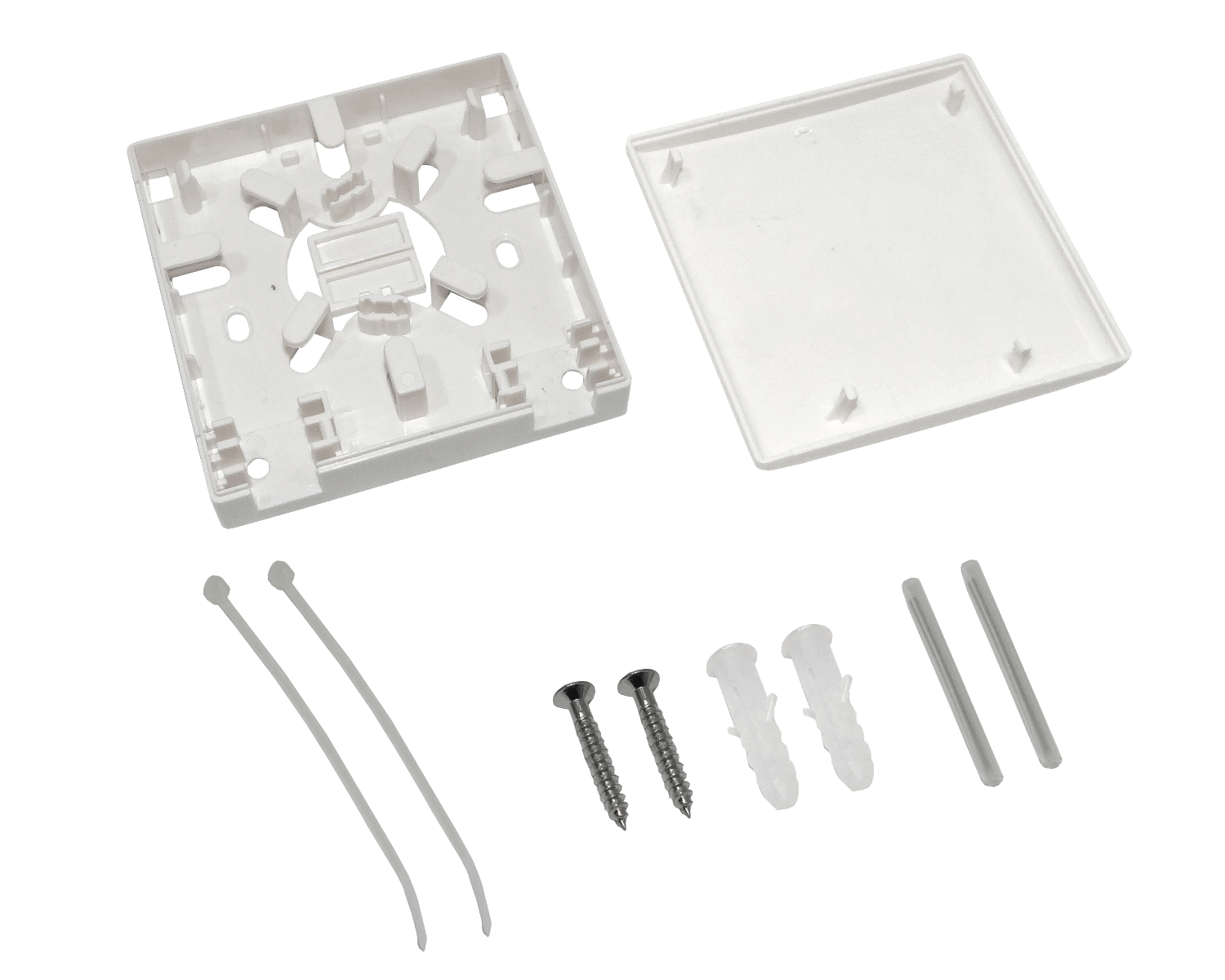 Caja de terminación fibra óptica BOX-2 para interior IP20 con 2 adaptadores SC/LC 3