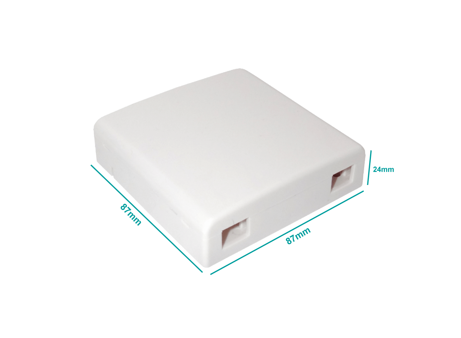 Caja de terminación fibra óptica BOX-2 para interior IP20 con 2 adaptadores SC/LC 4