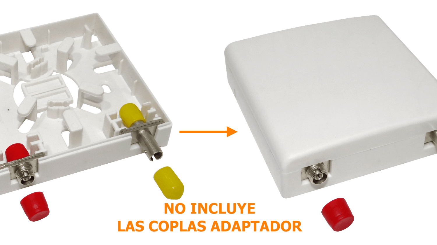 Caja de terminación fibra óptica BOX-2 para interior IP20 con 2 adaptadores SC/LC 5