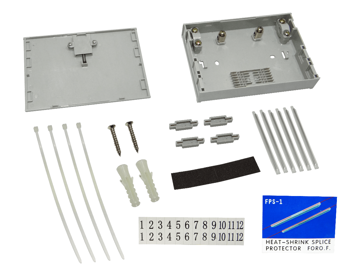 Caja de Terminación de Fibra Óptica 6 Puertos IP20 Gris - BOX-6C 2