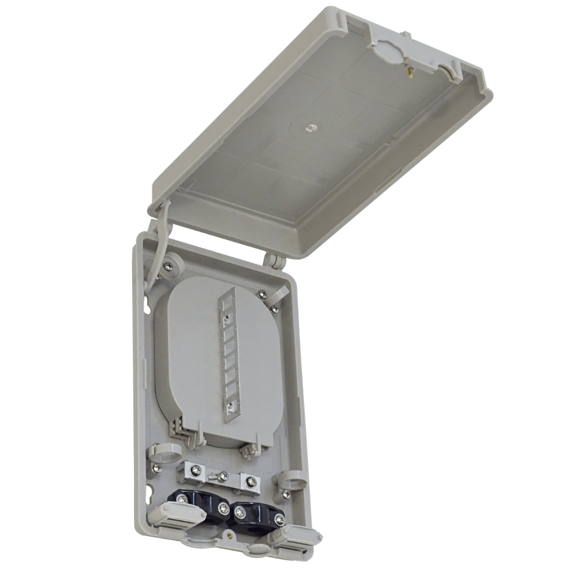 Caja NAP de Fibra Óptica 24 Puertos IP52 Gris - BOX-24C 7
