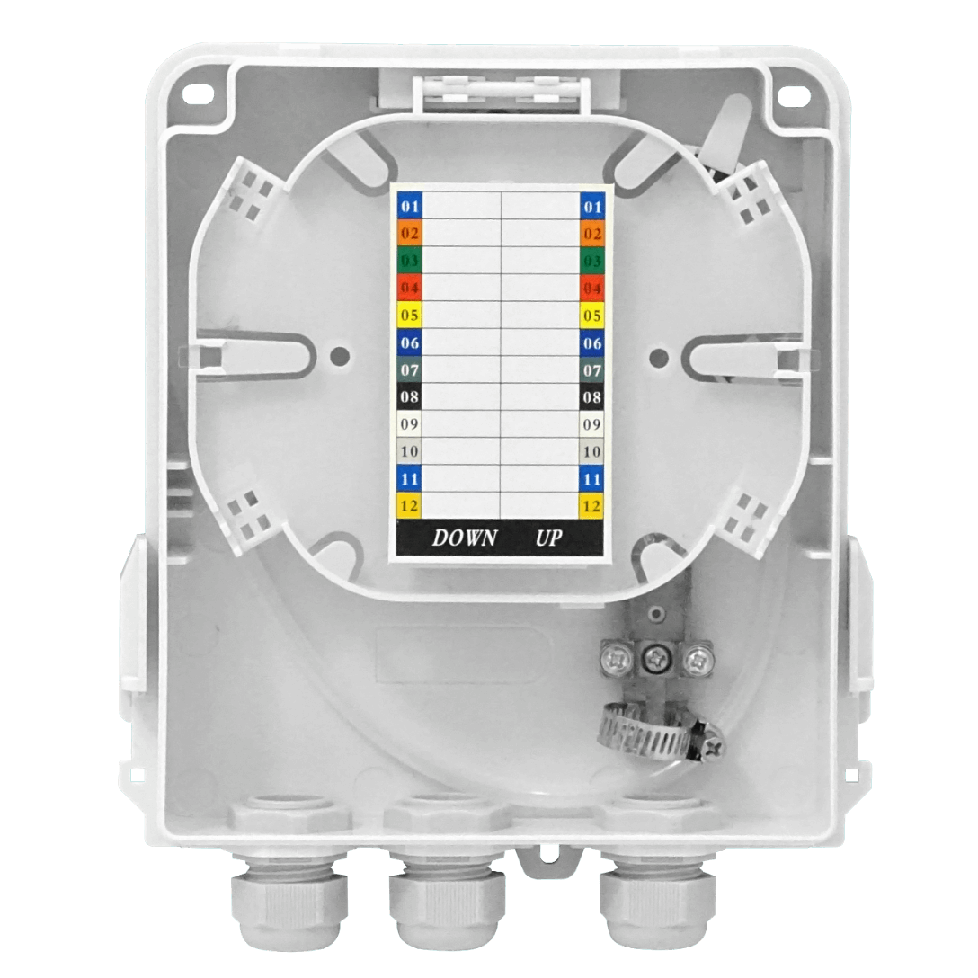 Caja NAP de Fibra Óptica 12 Puertos Rectangular IP65 - BOX-12C 2
