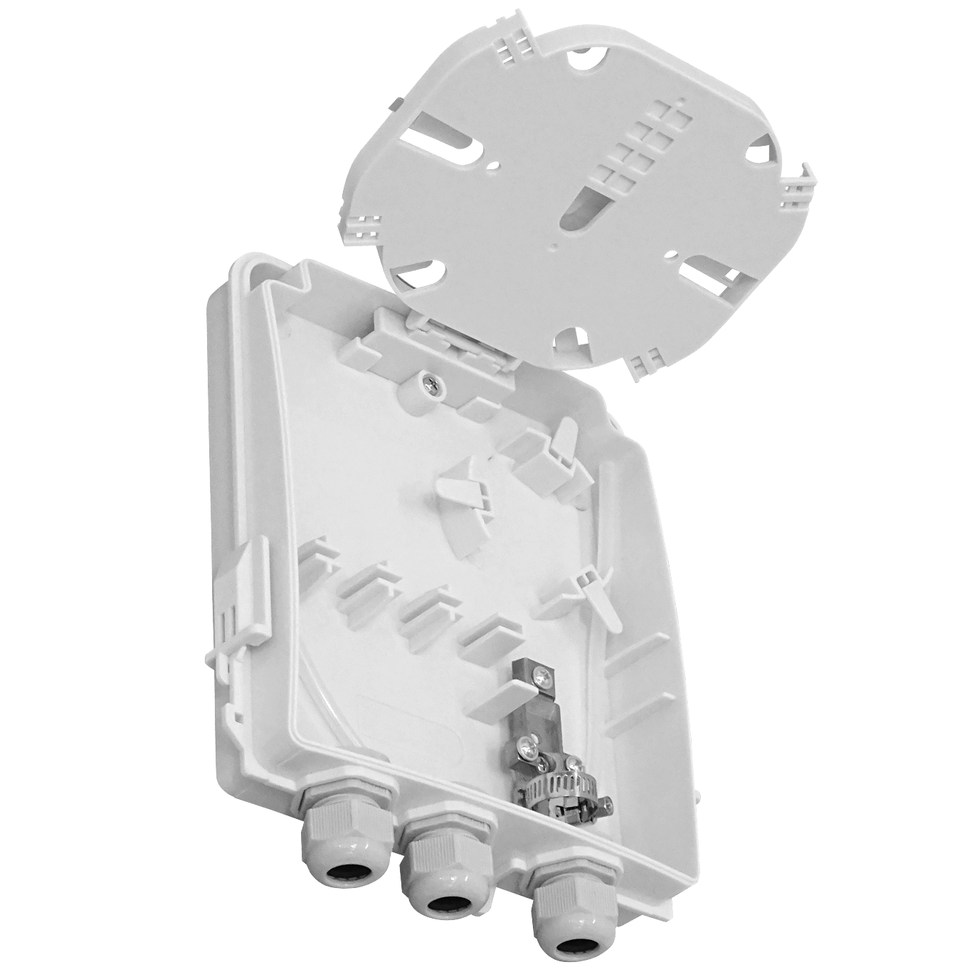 Caja NAP de Fibra Óptica 12 Puertos Rectangular IP65 - BOX-12C 4