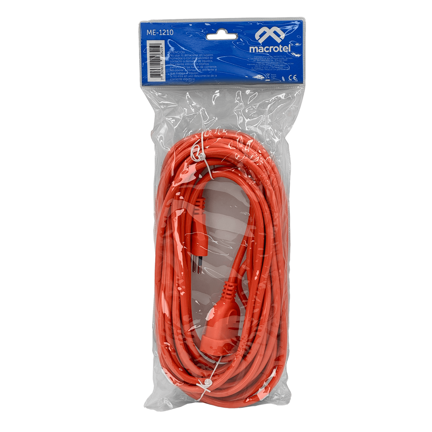 Extensión Eléctrica Macrotel, Largo 10 Metros, 2500W 2