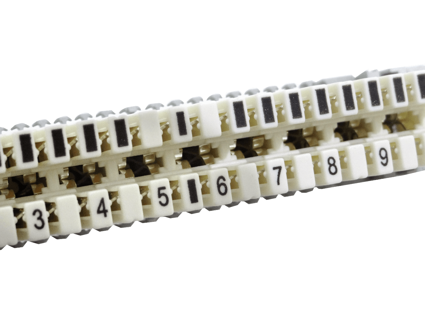 Regleta con-Desconexion Telef Blanca 10-Pares KRONE req-Base/DISP-PEG 1