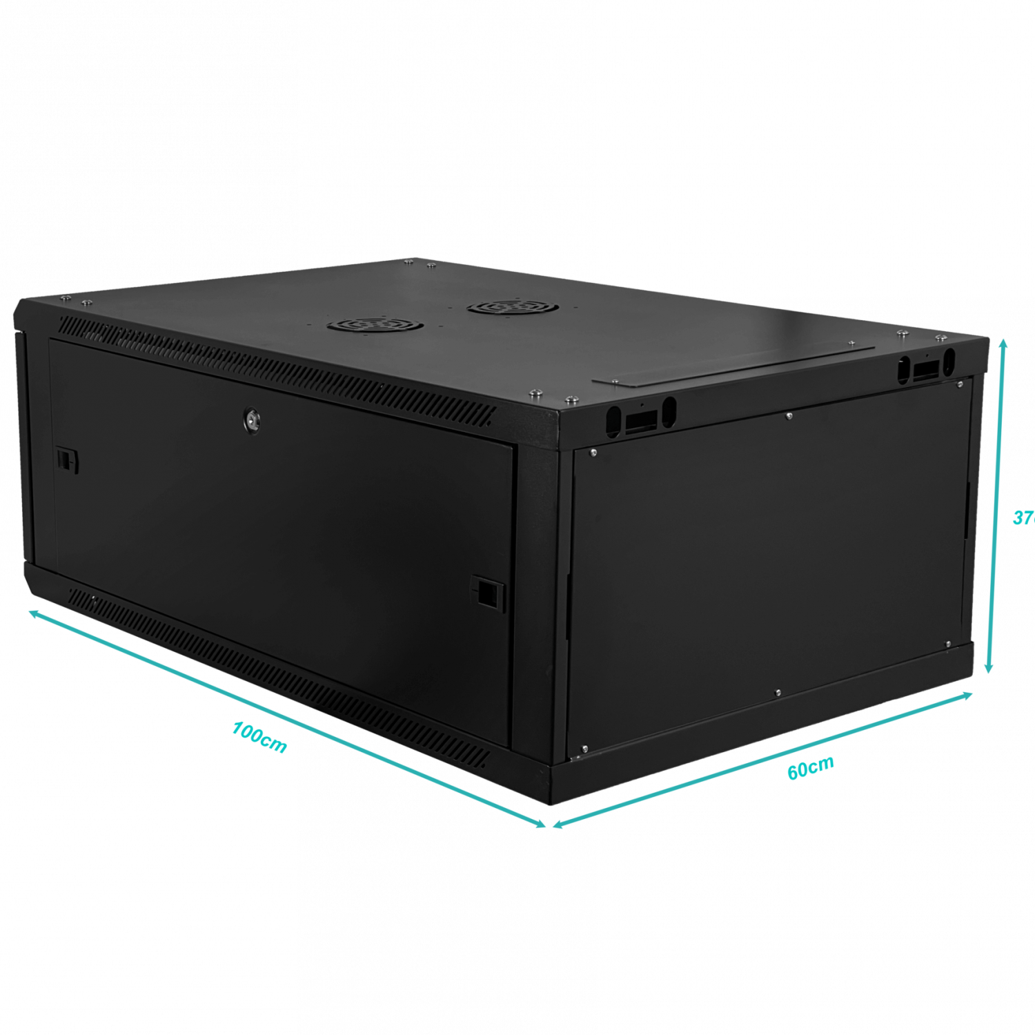Gabinete Rack LINKMADE RK06-10LD 6U 100cm de Fondo Desarmado Negro 3