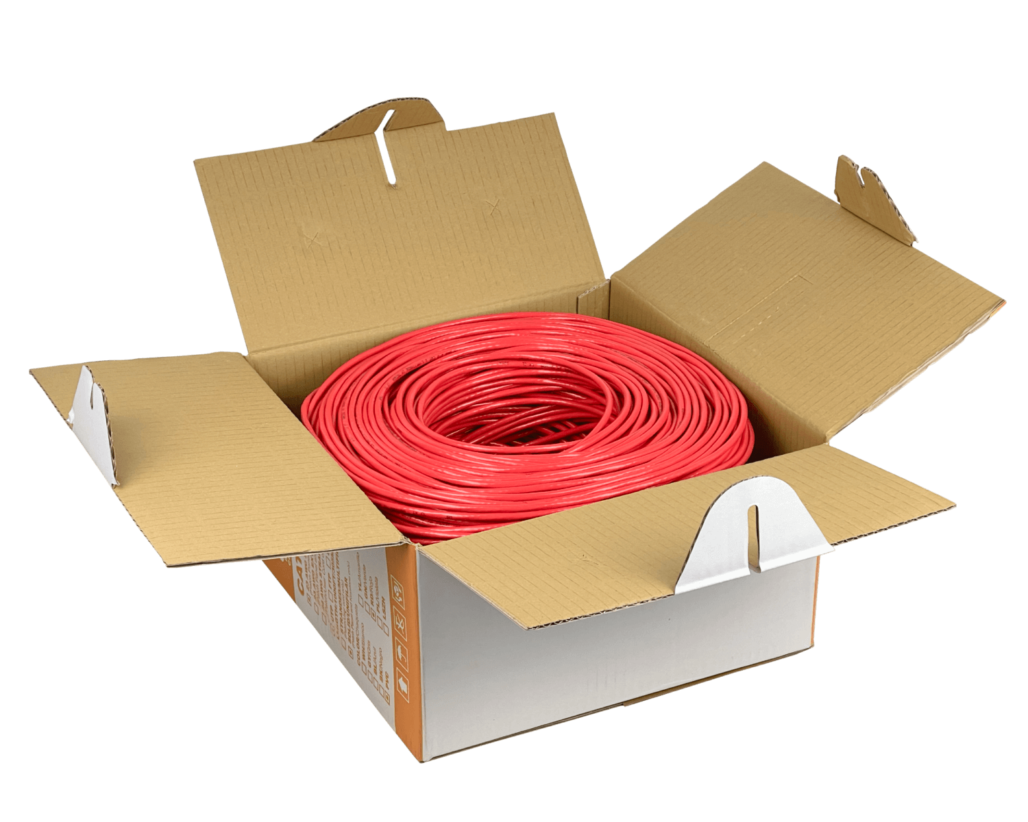 Caja Cable LINKMADE Cat6 UTP Rojo 305mt Unifilar Cobre 1