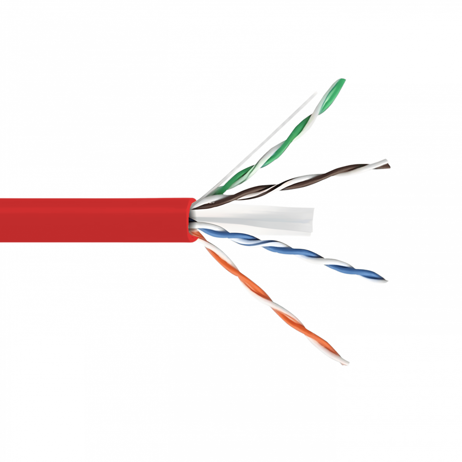 Caja Cable LINKMADE Cat6 UTP Rojo 305mt Unifilar Cobre 2