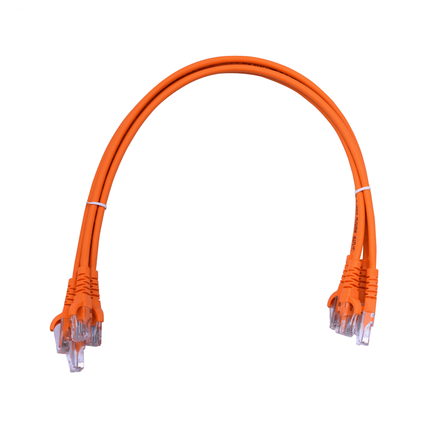 Pack x4 Cable Patch LINKMADE Cat6 0.5mt Naranjo LSZH Inyectado 3