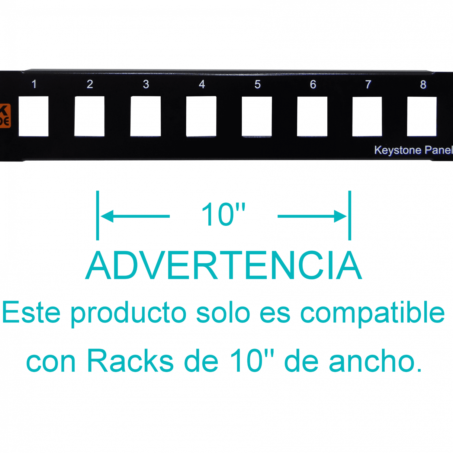 Patch Panel LINKMADE PP108L 1U 10 Pulgadas 8 Keystone Vacio Metalico 1