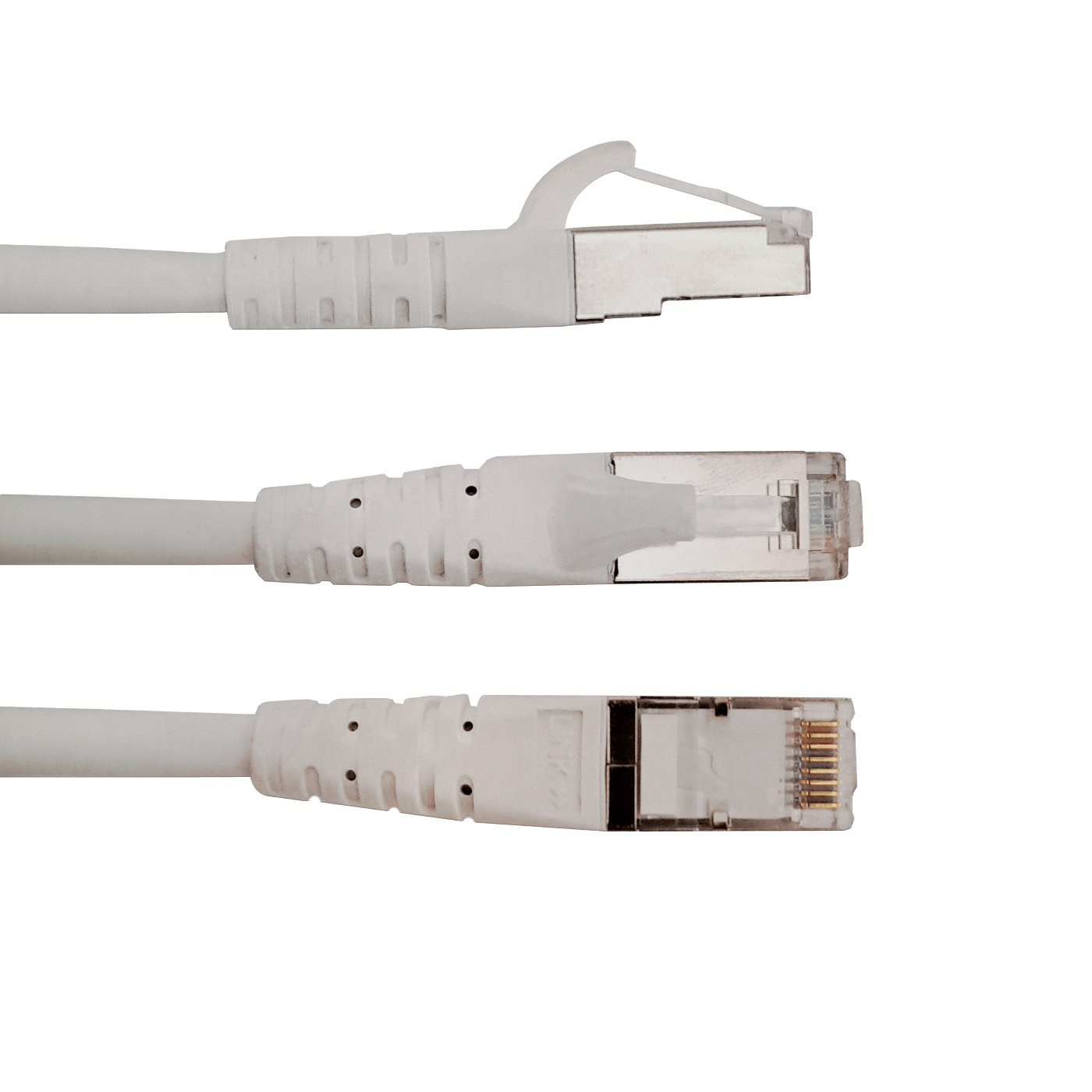 Cable Patch LINKMADE Cat6 F/UTP 2mt Blanco LSZH Inyectado Multifilar 1