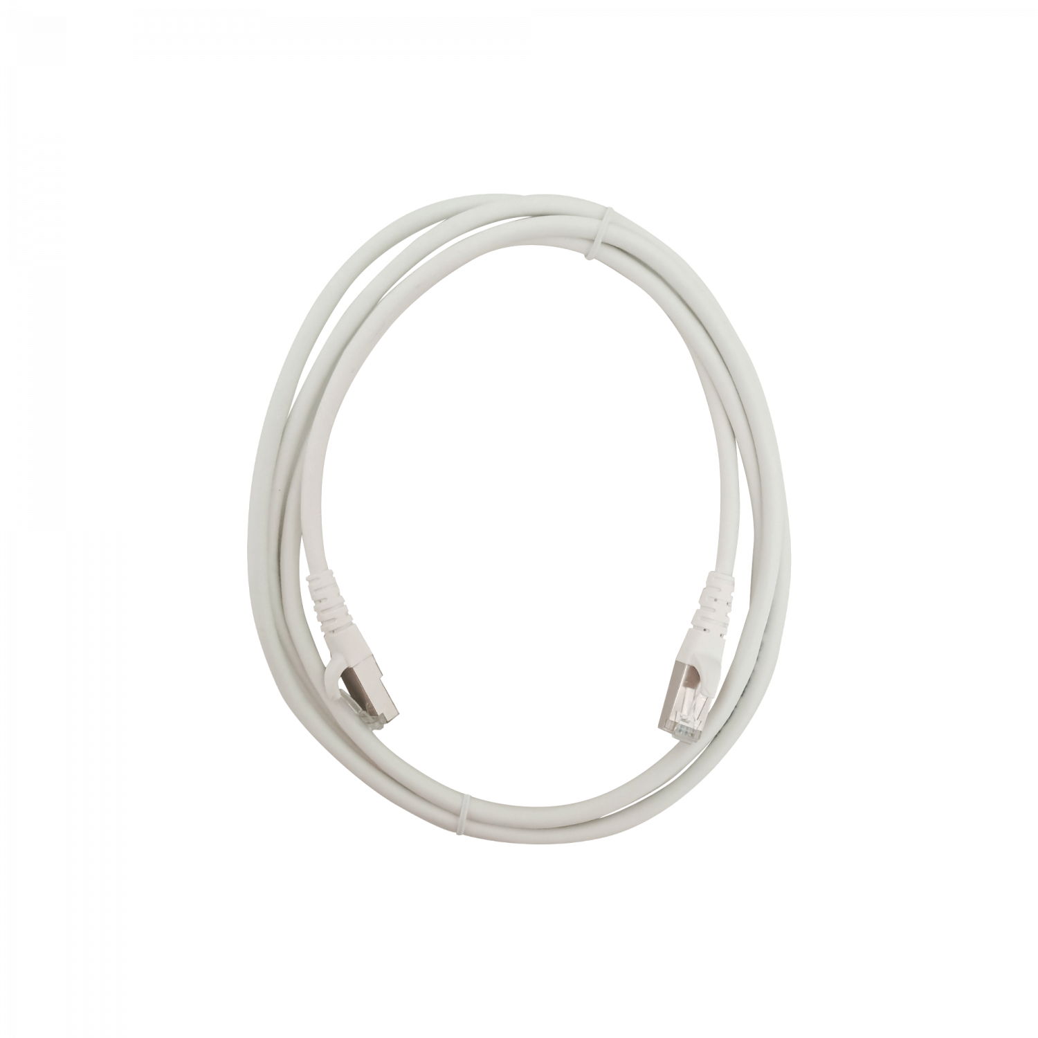 Cable Patch LINKMADE Cat6 F/UTP 2mt Blanco LSZH Inyectado Multifilar 2