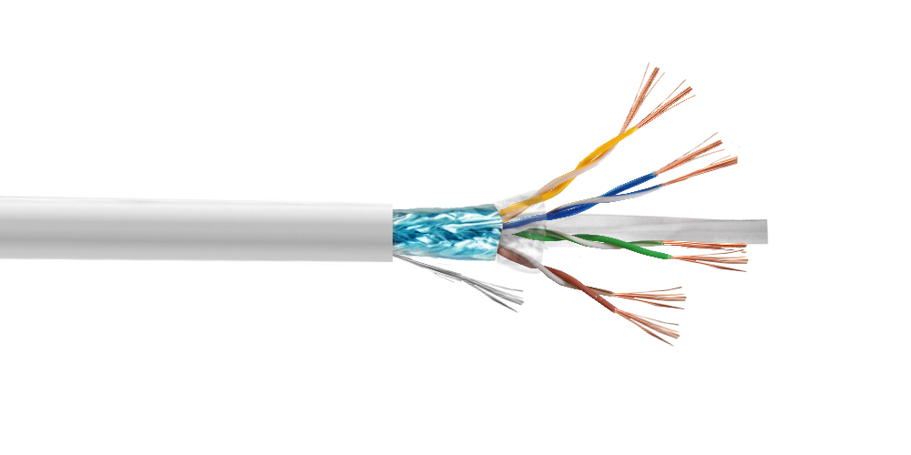 Cable Patch LINKMADE Cat6 F/UTP 3mt Blanco LSZH Inyectado Multifilar 1