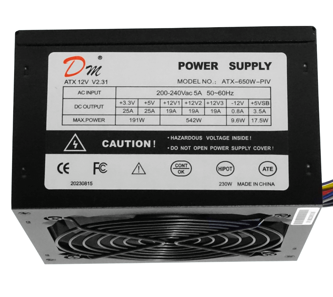 Fuente de Poder ATX 650W DM Sata, Requiere Cable C13, Modelo 4816 3