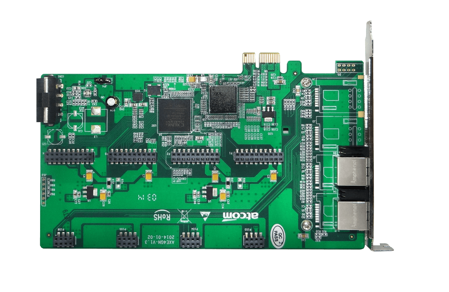 ATCOM PCIe-x1 8X 2-RJ45 REQ-AX210 3.3/5V 32BIT TARJETA ASTERISK 3