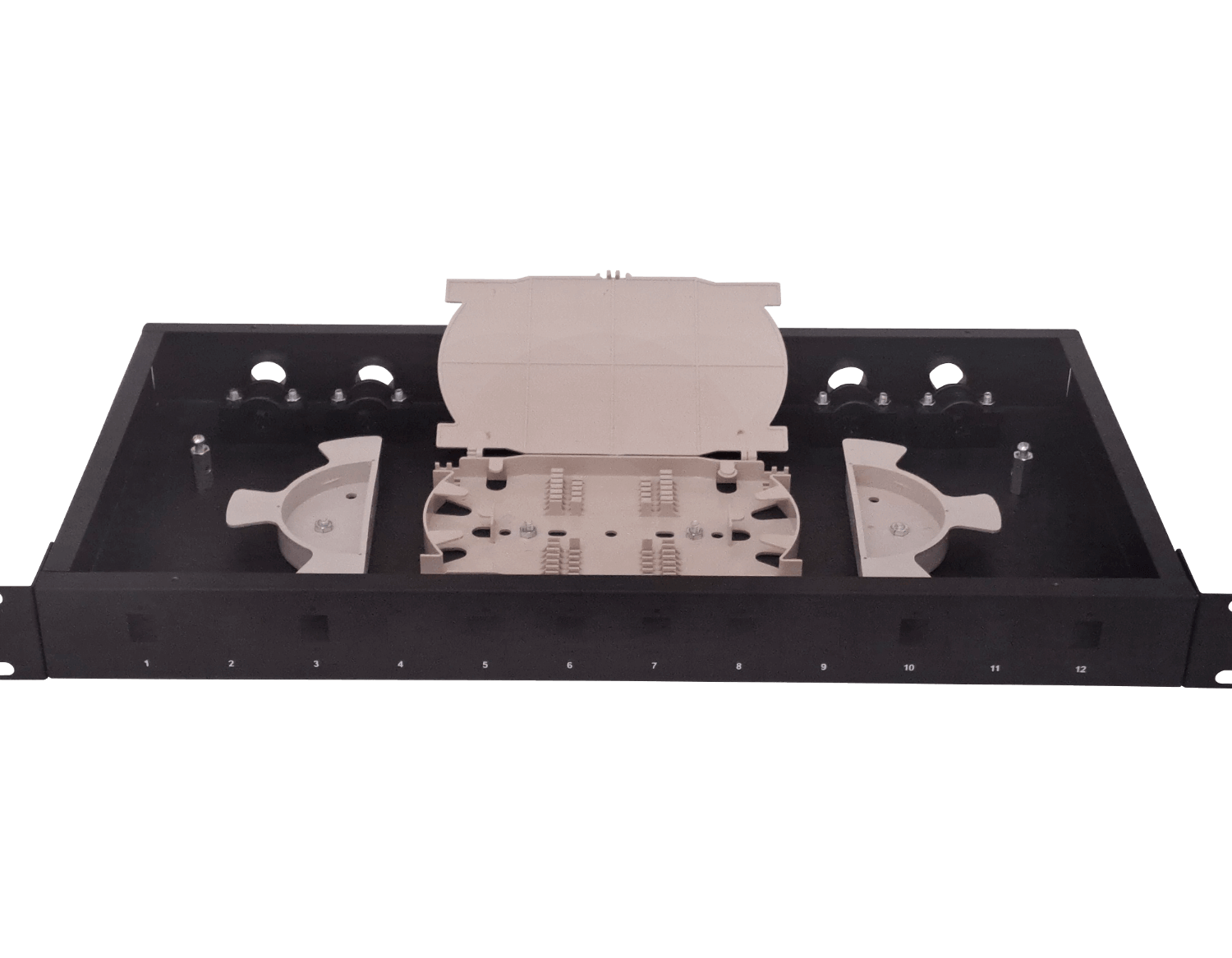 Panel Fibra LINKMADE CFR12CL Fijo 12SC 24LC 1U Requiere Coplas Rectangulares 1