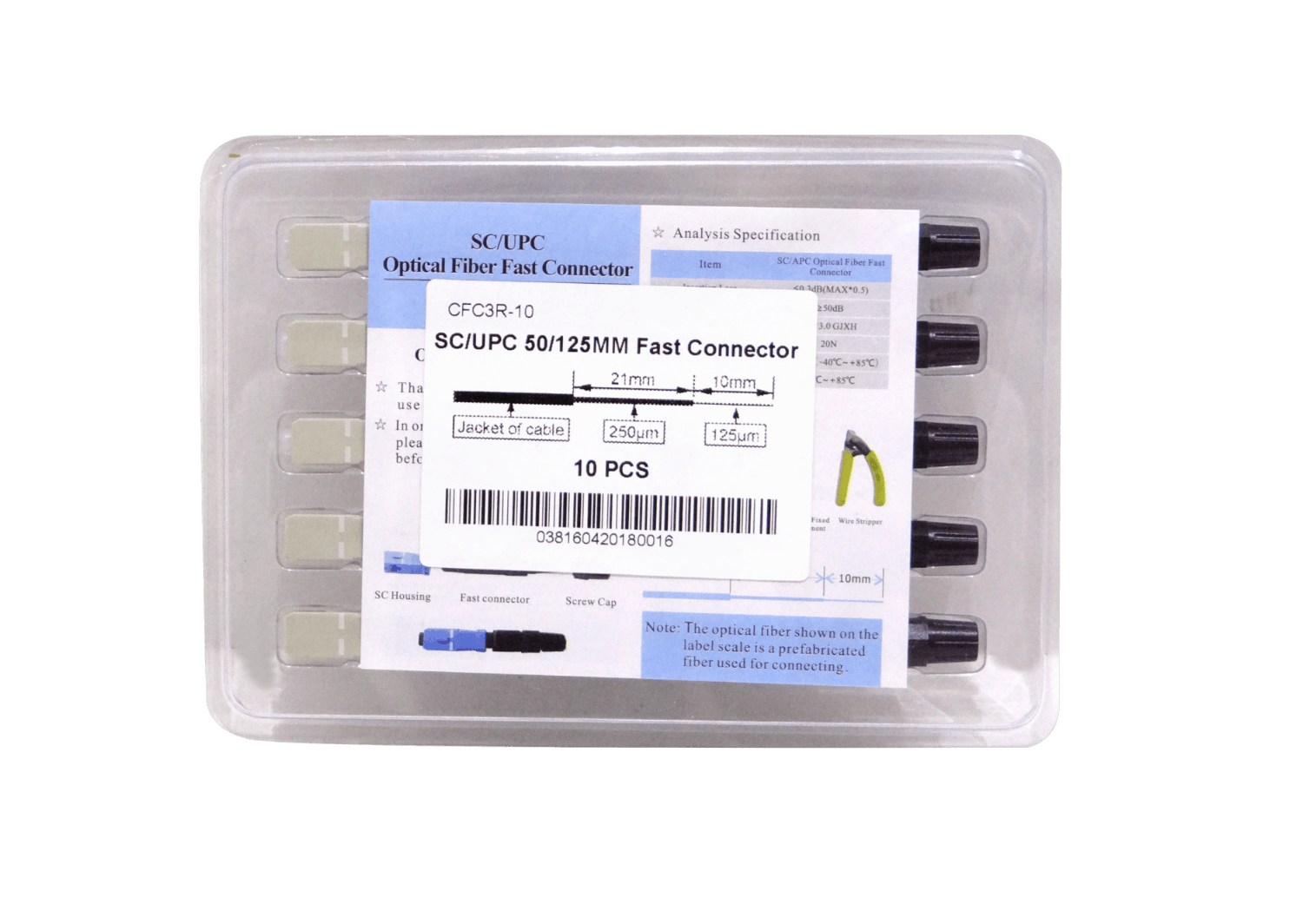 Conector Rápido SC Multimodo 50/125 µm - Paquete de 10 Unidades (CFC3R-10) 4