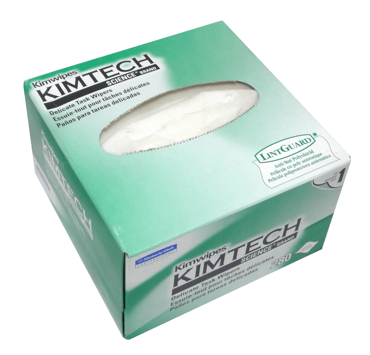 KIMWIPES 11x21cm 280-Panos Antiestaticos p/Fibra Optica Lintguard Limp 2