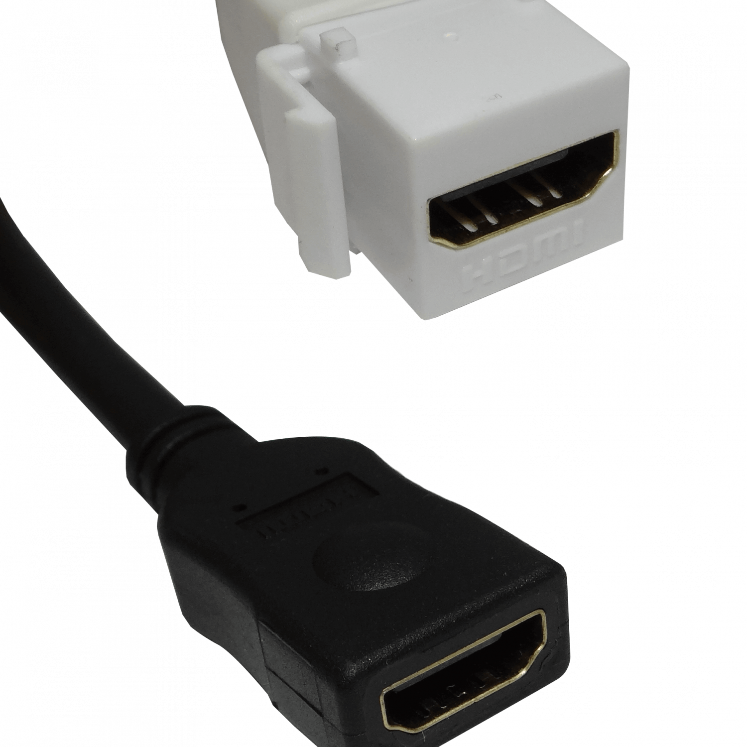HDMI Cable-15cm Hembra-Hembra Keystone Blanco 2