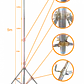 Mastil Liviano LINKMADE MASTD-5M 5m Telescopico Galvanizado No requiere Piola - Miniatura 1