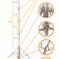 Mastil Liviano LINKMADE MASTD-8M 8m Telescopico Galvanizado No requiere Piola - Miniatura 2
