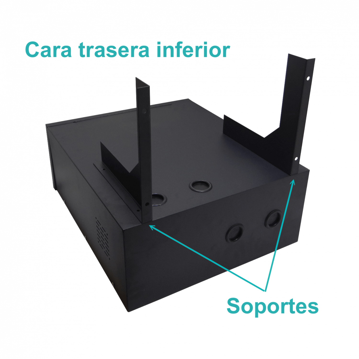 Gabinete Seguridad LINKMADE RK04-6LF 4U Fondo 60cm Negro Puerta de Fierro 3
