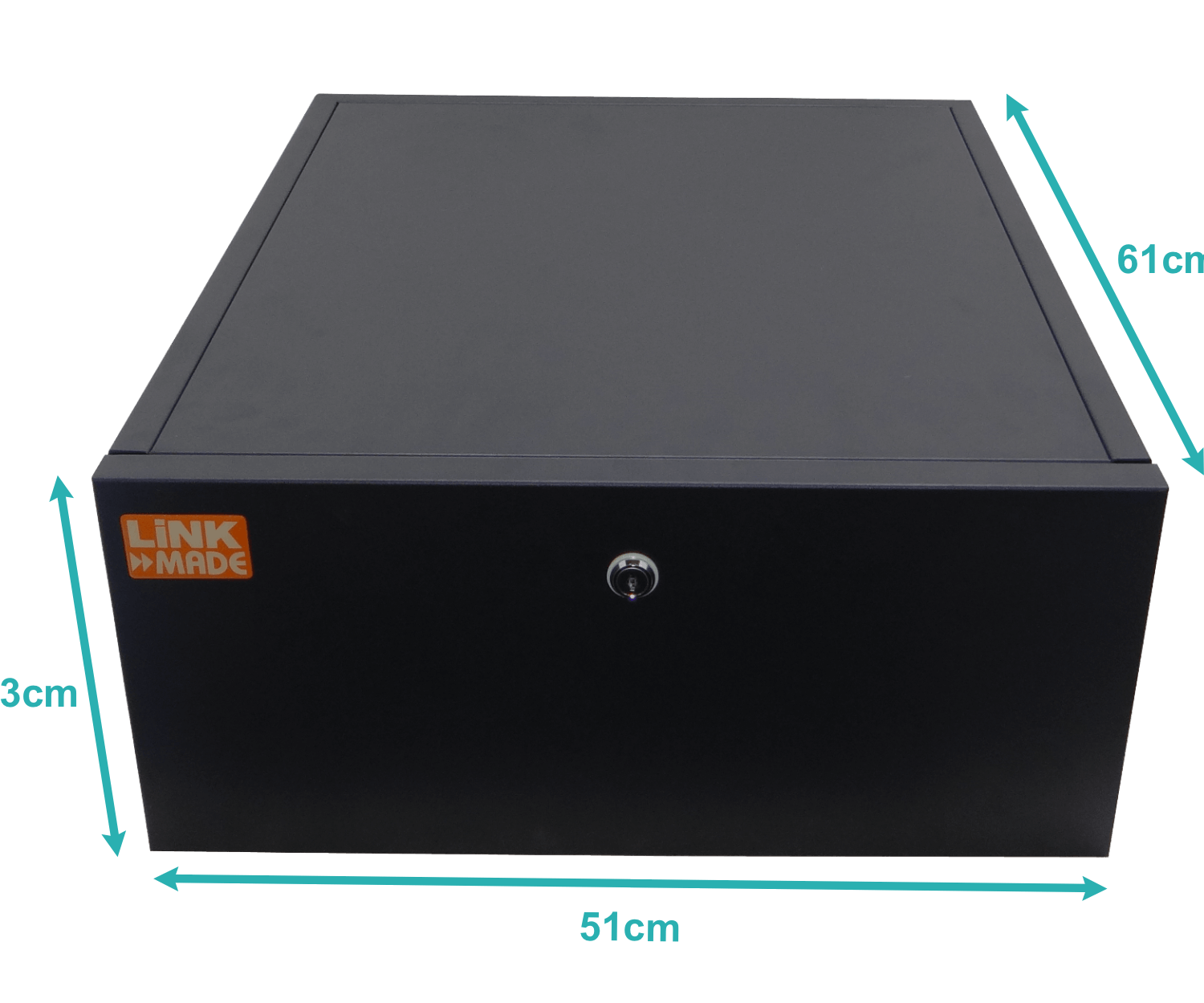 Gabinete Seguridad LINKMADE RK04-6LF 4U Fondo 60cm Negro Puerta de Fierro 6