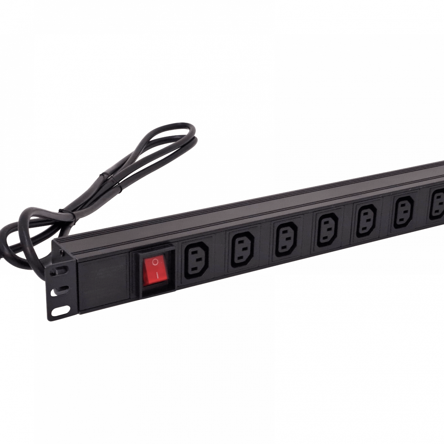 PDU 16A con 8 Enchufes C13, Entrada Schuko, Rack 1U, Interruptor Piloto 1