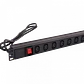 PDU 16A con 8 Enchufes C13, Entrada Schuko, Rack 1U, Interruptor Piloto - Miniatura 1